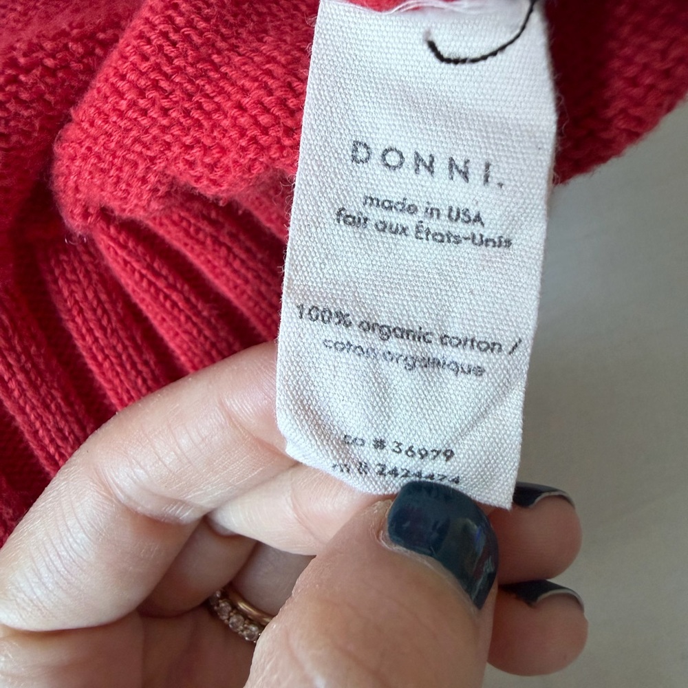 Donni Cotton Knit Cardigan Red - Picture 11 of 12